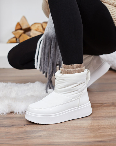 Royalfashion White Maderta women's slip-on snow boots