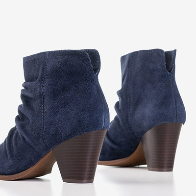 Navy low heel ankle boots Holtien - Shoes