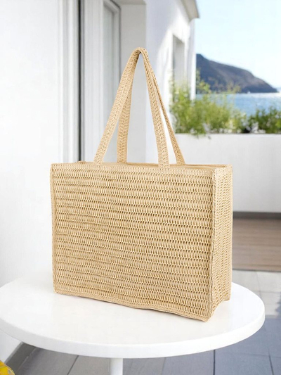 Large Women's Straw Tote Bag from Royalfashion - Paris Milano Style