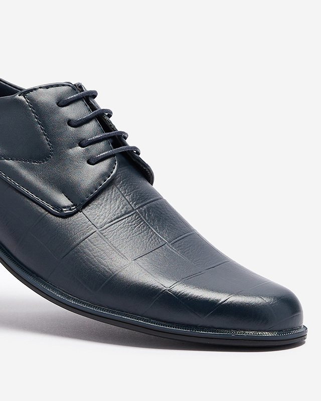 Navy blue elegant men's Elfobs half shoes- Footwear