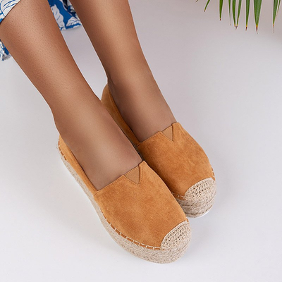 Women's brown espadrilles on the Erolova platform - Shoes