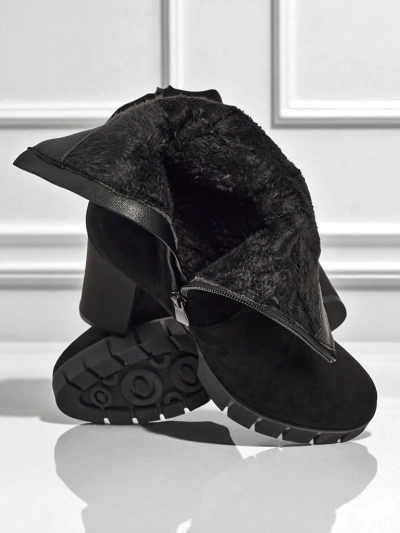 Women's Eco Suede Block Heel Ankle Boots RuneFlicker