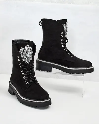 Royalfashion Sieviešu augstie bagger zābaki Sinno