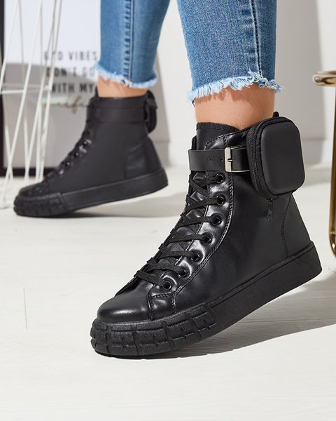 Melni sieviešu sporta apavi ar maisiņu Efiffe- Footwear