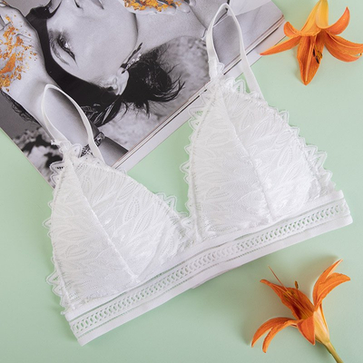 Women's white lace bra - Underwear