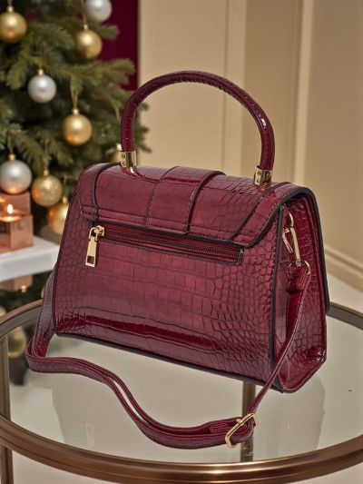 Patent Faux Leather Small Women's Handbag Lunaya