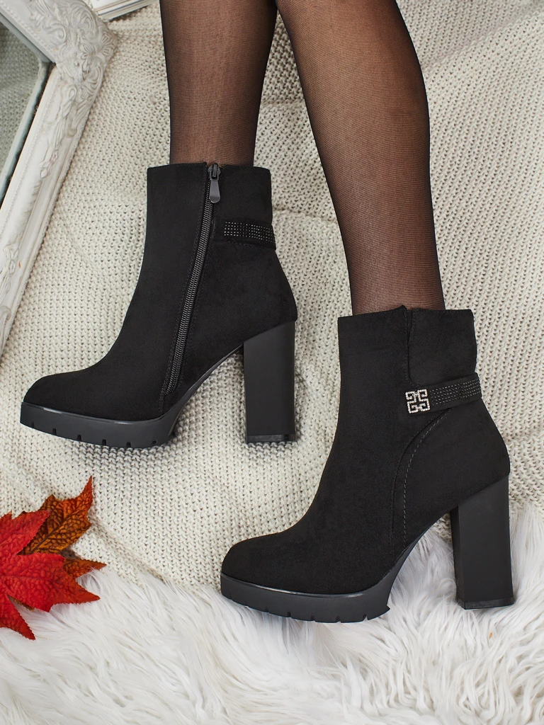 Women's Zavrina Eco-Suede Heeled Ankle Boots