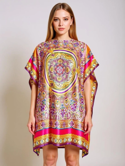 Pareo Melania Royalfashion - ofu lanu tele e pei o se kimono e oʻo i tulivae