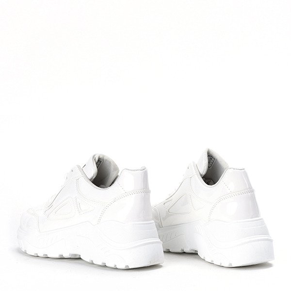 White lacquered Holly sports shoes- Footwear