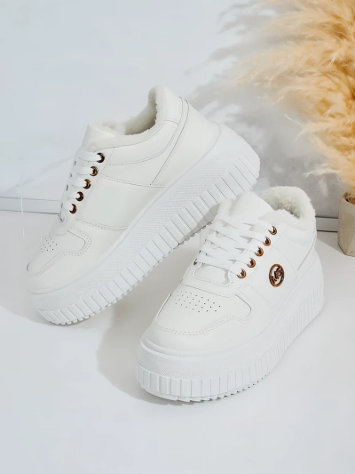 Royalfashion Warmed women's sneakers with fur Rozit