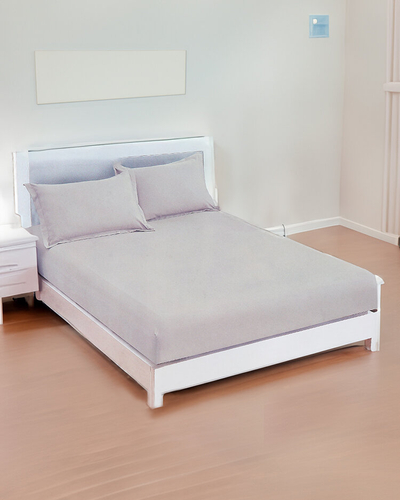 Cotton gray sheet with elastic 200x220 - Sheets