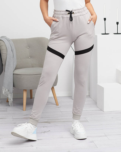 Women's light gray sweatpants - Clothing