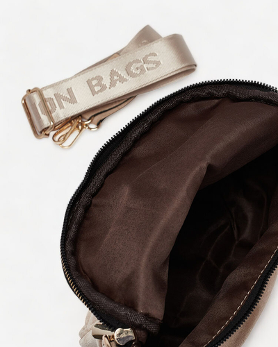 Royalfashion Beige small women's eco-suede handbag