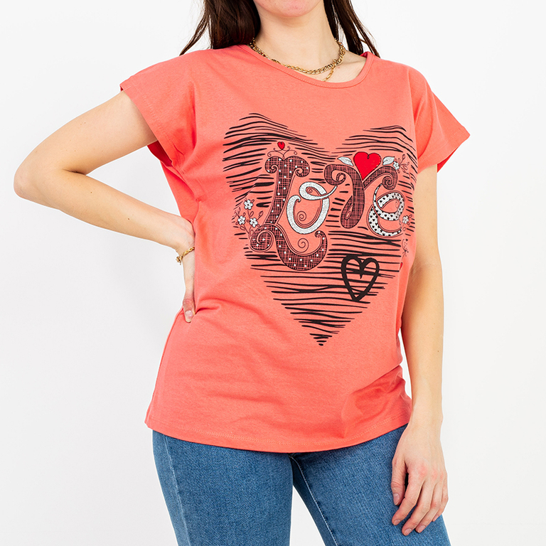 Coral Women's Printed T-shirt PLUS SIZE - Clothing