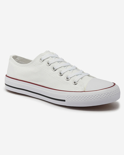 White women's classic lace-up sneakers Ogisa - Footwear