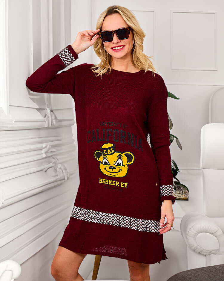 Royalfashion Light pink women's sweater dress