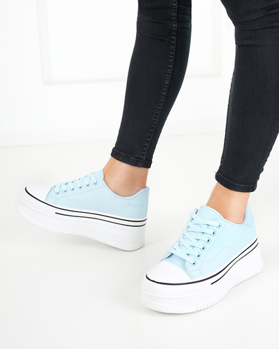 Women's light blue sports shoes a'la sneakers Aniel - Footwear