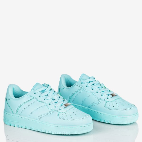 Miętowe niskie buty sportowe na platformie Dancer - Obuwie