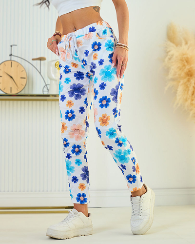 Royalfashion Women's floral fabric pants