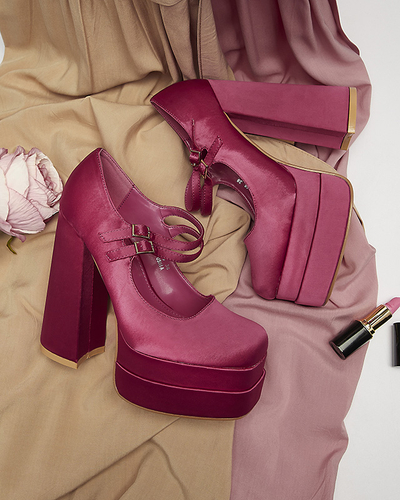 Fuksija Sieviešu augstpapēžu sūkļi Elika - Apavi