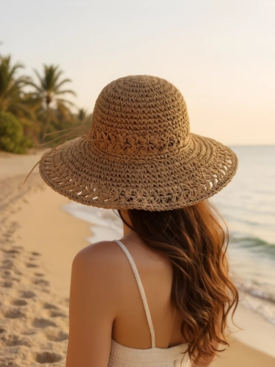 Royalfashion Women's straw hat Lace Breeze