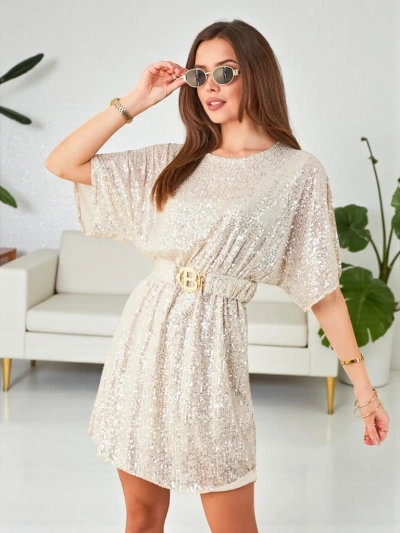 Royalfashion Sieviešu kleita ar spīdumiem