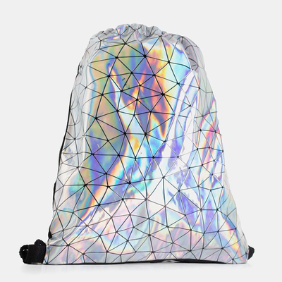 Silver Holographic Sack Backpack - Accessories