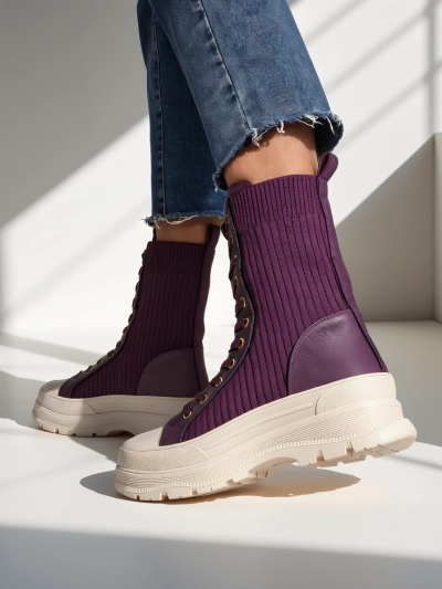 Royalfashion Women's high worker boots Fosilla