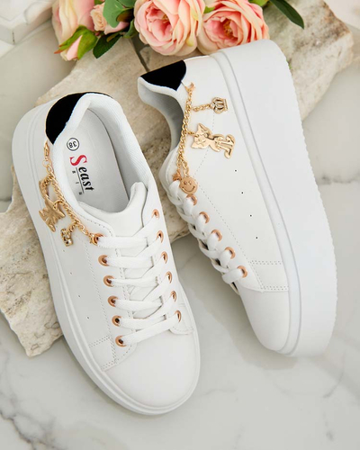 Royalfashion Women's sporty sneakers with Gones embellishment