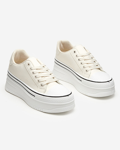 Sieviešu krēmkrāsas sporta apavi a'la sneakers Aniel - Apavi