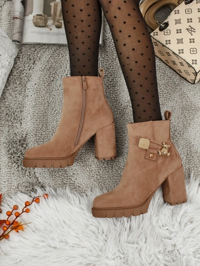 Women's Eco Suede Heeled Ankle Boots Bearr