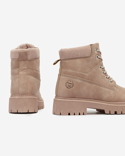 Dark pink women's insulated trapper boots Teruna - Footwear