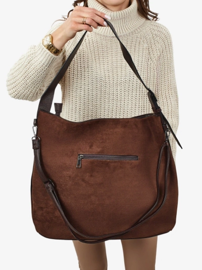 Torebka damska shopper eko zamszowa Donenn