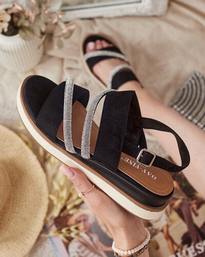 Royalfashion Sieviešu sandales Obissa ar zemu papēdi