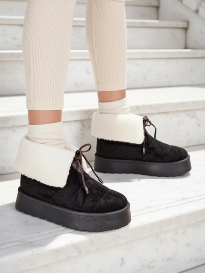 Royalfashion Women's lace-up snow boots Wdeno