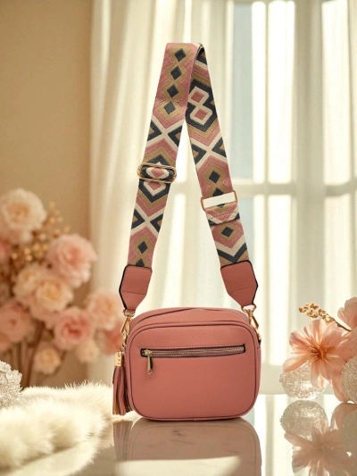 Royalfashion Geantă mică de damă din piele ecologică cu curea colorată Kovi Lace