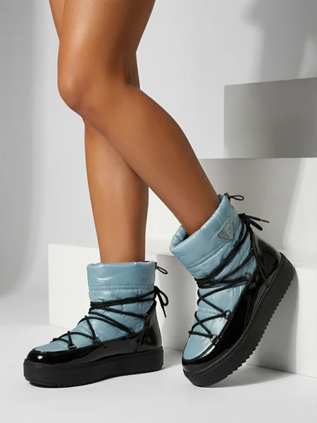 Royalfashion Женские сапоги-слипы a'la snow boots in blue Vevnose