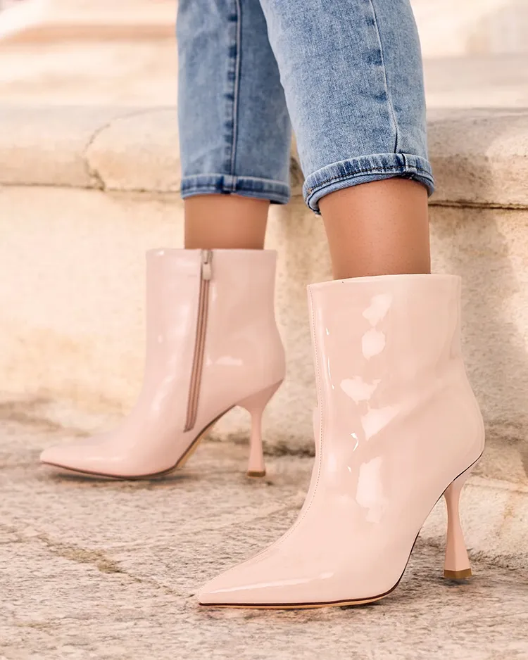 Royalfashion Loori Лакированные женские сапоги на шпильке