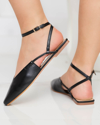 Sandales a'la balerīna melnā krāsā Talio- Shoes