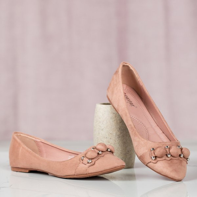 Dark pink ballerinas with Aya decorations - Footwear 1