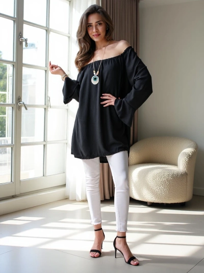 Royalfashion Sieviešu blūze a'la Spāņu ar volāniem