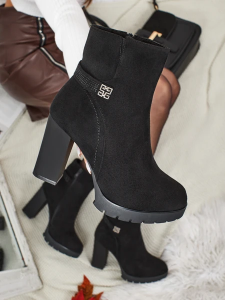 Women's Zavrina Eco-Suede Heeled Ankle Boots