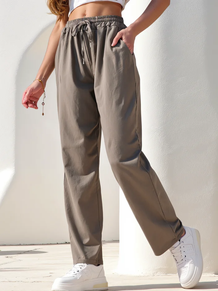 Royalfashion Kokvilnas taisnas sieviešu bikses