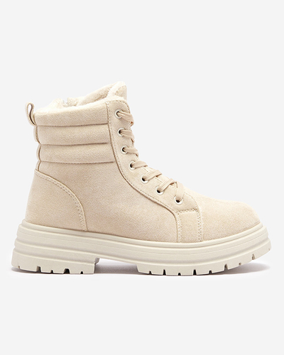 Women's insulated trapper boots in beige Tivica - Footwear