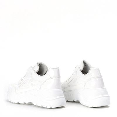 White lacquered Holly sports shoes- Footwear