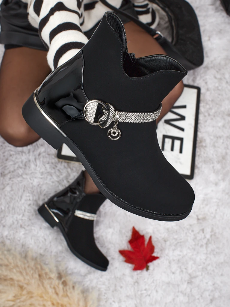 Marvella Ankle Boots made of Matte and Patent Eco-Leather