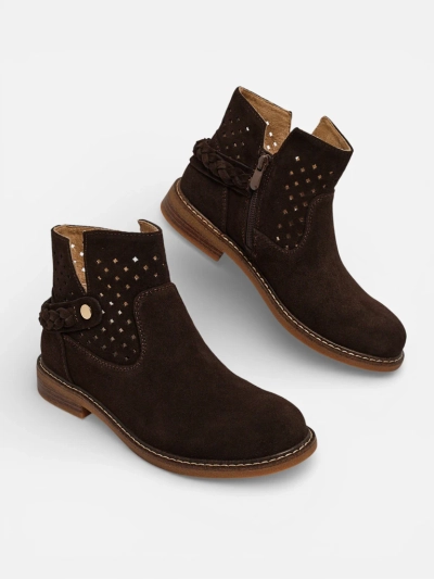 Ажурные женские ботинки из натуральной кожи Unimi