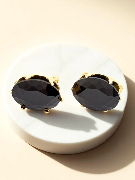 Royalfashion Women's clip-on earrings with crystal