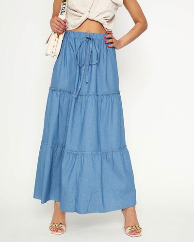 Light blue ladies midi skirt - Clothing