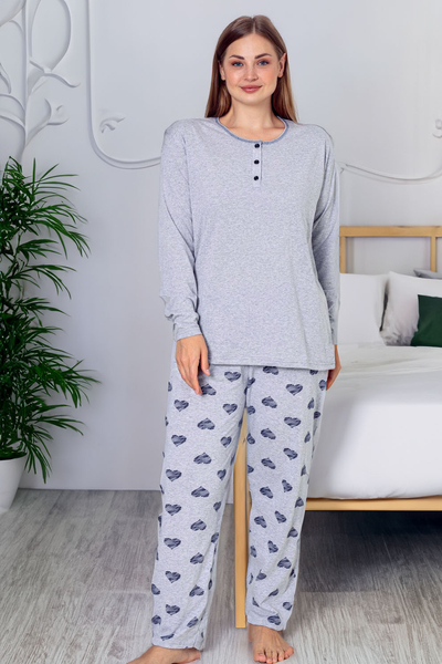Royalfashion Women's Cotton 2-Piece Pajama Set PLUS SIZE